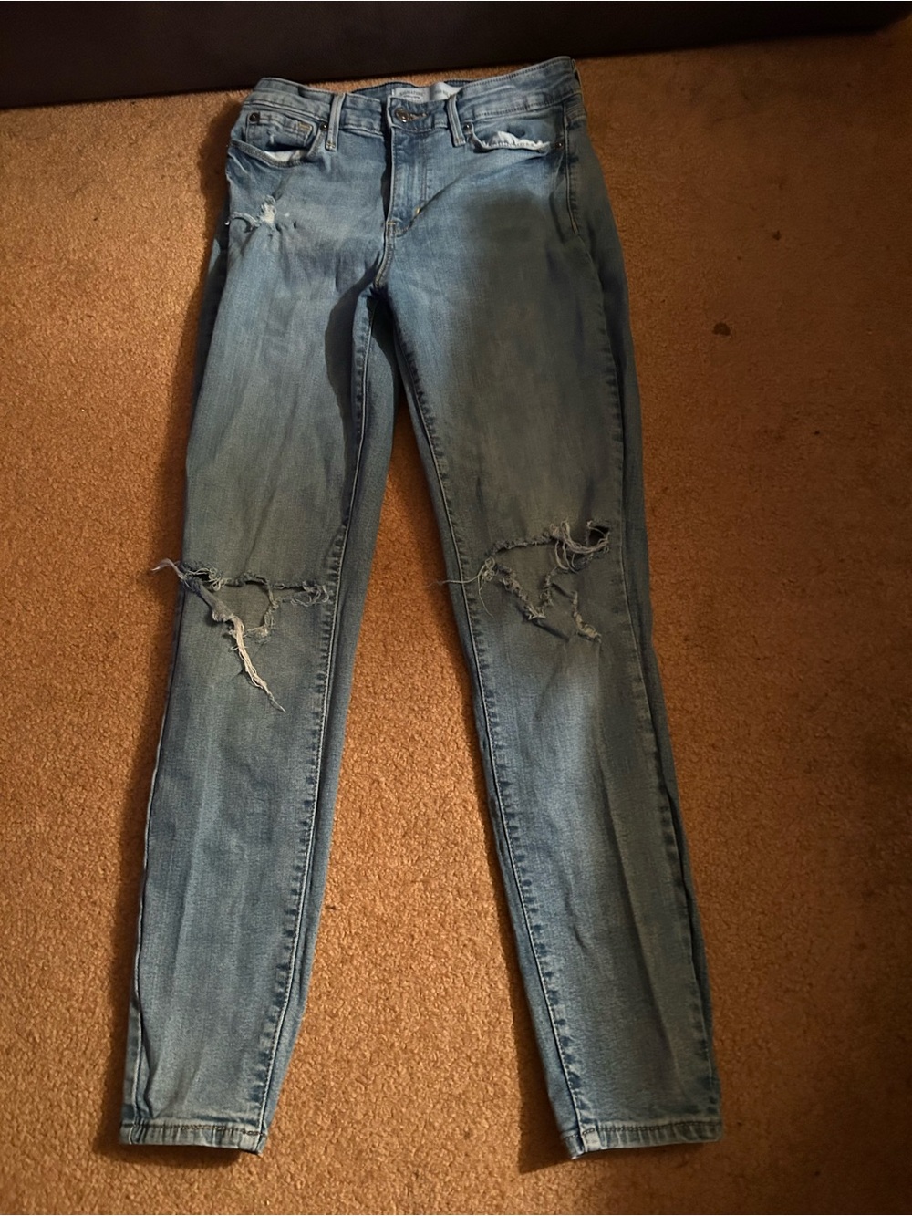 Signature by Levi Strauss Light Blue Distressed Skinny Jeans